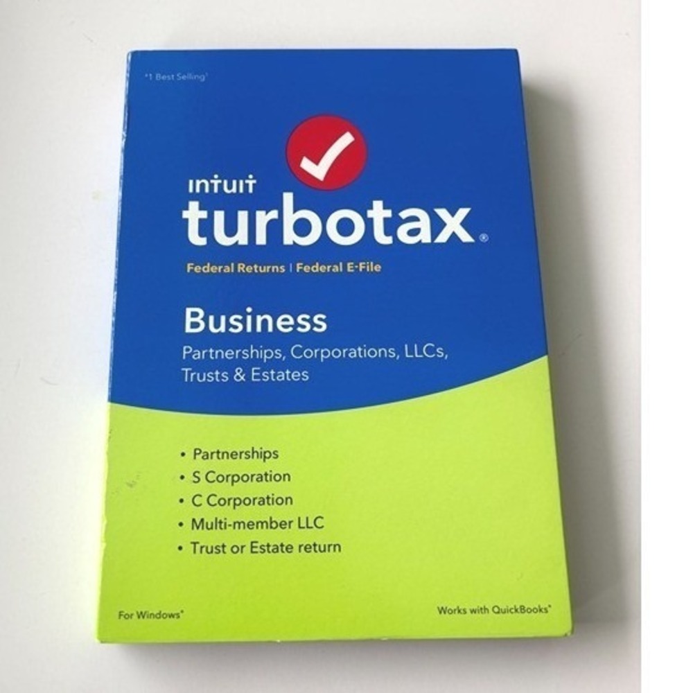 Business Software Intuit TurboTax 2018 Windows Blue Green Box Style New